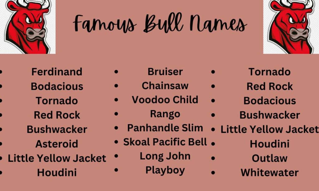 Famous Bull Names