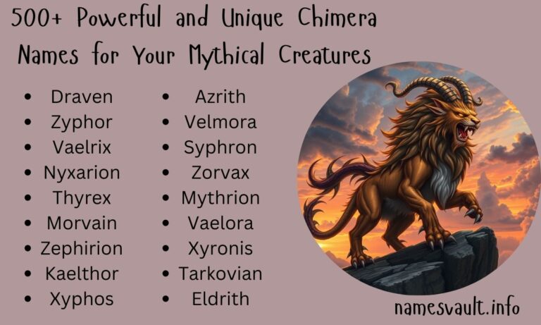 500+ Powerful and Unique Chimera Names for Your Mythical Creatures