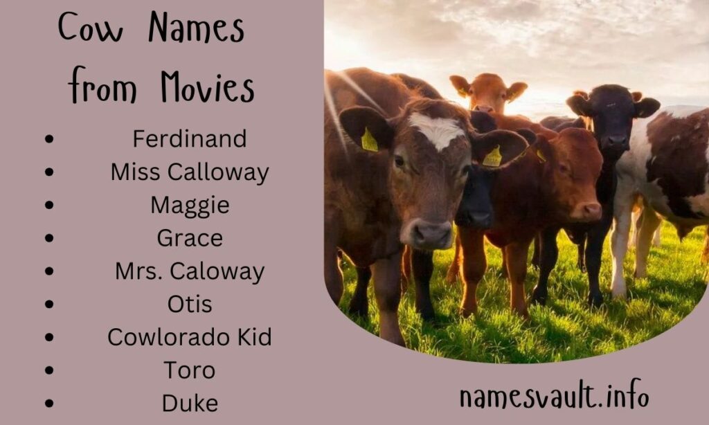 Cow Names from Movies