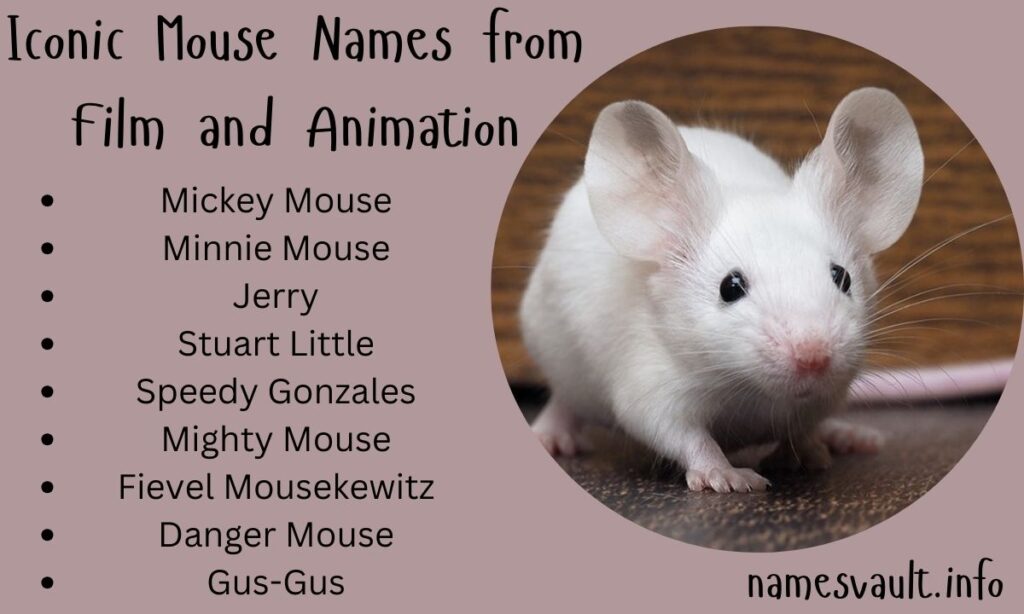 Iconic Mouse Names from Film and Animation