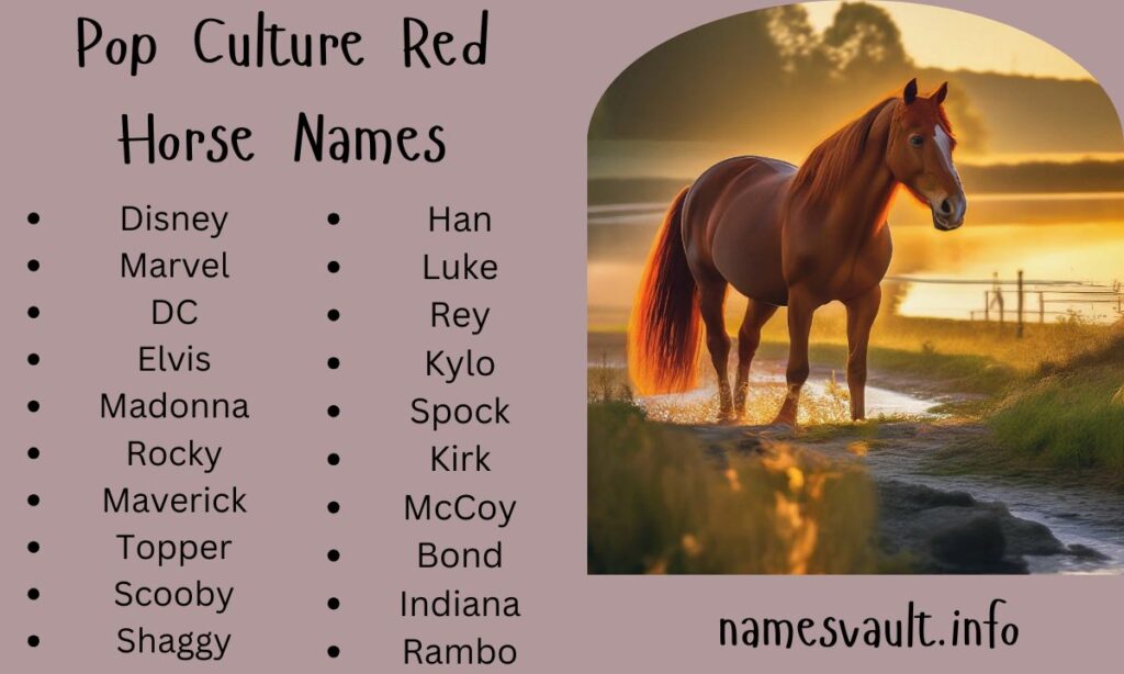 Pop Culture Red Horse Names