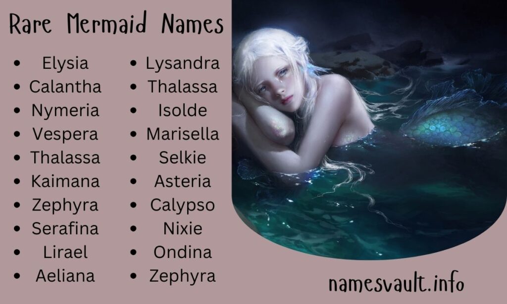 Rare Mermaid Names