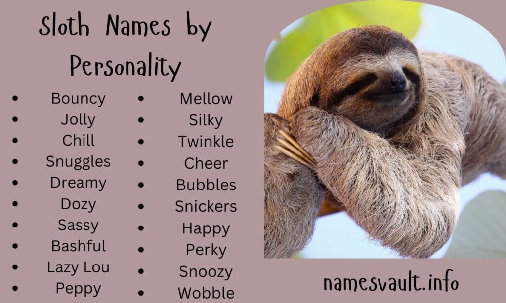 Sloth Names by Personality